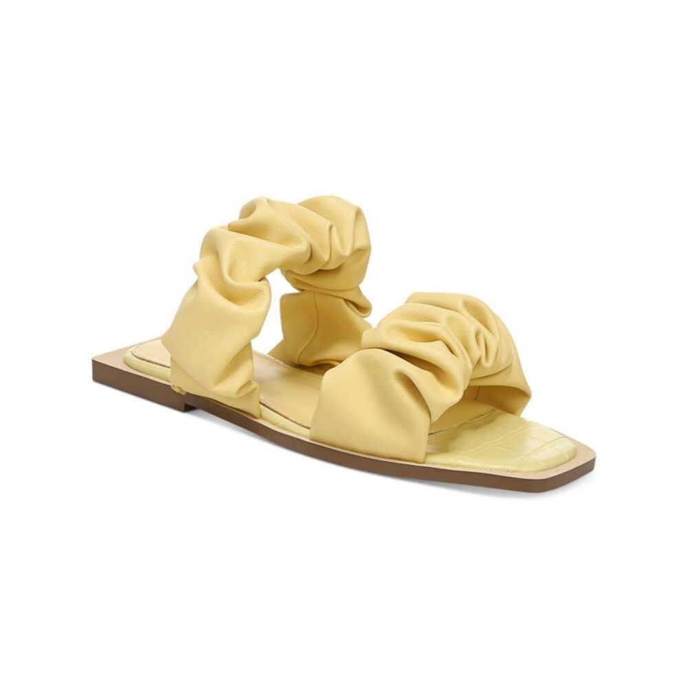 NWT CIRCUS NY Womens Yellow Iggy Square Toe Slip On Slide Sandals Shoes 6.5 M